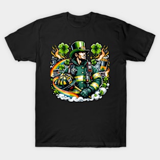 Firefighter St Patricks Day Fire Fire Dept T-Shirt